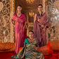 Rani Pink Kanjivaram Silk Saree with Rich Zari Weaving