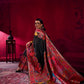 Black Silk Saree with Rich Multicolor Kashmiri Floral Border