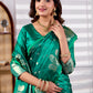 Emerald Green Banarasi Kanjivaram Silk Saree with Rich Zari Work