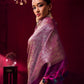 Elegant Magenta Purple Soft Silk Saree for Women with Zari Border