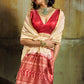 Elegant Off-White Silk Saree with Zari Butta and Contrast Maroon Pallu