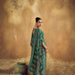 Green Printed Silk Saree with Traditional Ajrakh Motifs