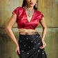 Jet Black Banarasi Silk Saree with Rich Zari Work