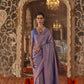 Lavender Kanjivaram Silk Saree with Rich Zari Weaving