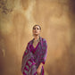 Magenta Printed Silk Saree with Traditional Ajrakh-Inspired Geometric Design