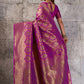 Magenta Purple Banarasi Kanjivaram Silk Saree with Rich Zari Work