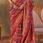 Maroon Red Banarasi Silk Patola Saree with Rich Weave & Heritage Motifs