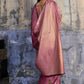 Mauve Pink Designer Katan Silk Saree with Antique Zari Border and Tiger Buttas