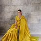 Mustard Yellow Banarasi Kanjivaram Silk Saree with Rich Zari Work