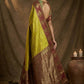 Mustard Yellow Silk Saree with Maroon Zari Border & Rich Pallu