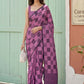 PinK Checked Cotton Silk Saree with Designer Pallu