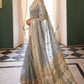 Powder Blue Chanderi Organza Saree with Minakari Zari Border