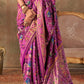 Purple Banarasi Silk Patola Saree with Rich Weave & Heritage Motifs