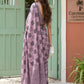Purple Checked Cotton Silk Saree with Designer Pallu
