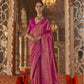 Rani Pink Kanjivaram Silk Saree with Rich Zari Weaving