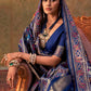 Royal Blue Banarasi Silk Patola Saree with Rich Weave & Heritage Motifs