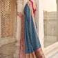 Royal Blue Banarasi Silk Saree with Meenakari Paithani Pallu and Magenta Blouse