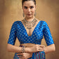 Royal Blue Printed Silk Saree with Ajrakh-Inspired Traditional Motifs