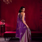 Royal Purple Banarasi Silk Saree for Women with Rich Zari Weaving