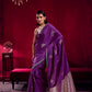 Royal Purple Banarasi Silk Saree for Women with Rich Zari Weaving