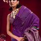 Royal Purple Banarasi Silk Saree for Women with Rich Zari Weaving
