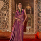 Royal Purple Kanjivaram Silk Saree with Rich Gold Zari Weaving