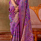 Violet Purple Banarasi Silk Patola Saree with Rich Weave & Heritage Motifs