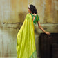 Women’s Lime Green Soft Silk Saree with Rich Woven Pallu