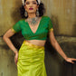Women’s Lime Green Soft Silk Saree with Rich Woven Pallu